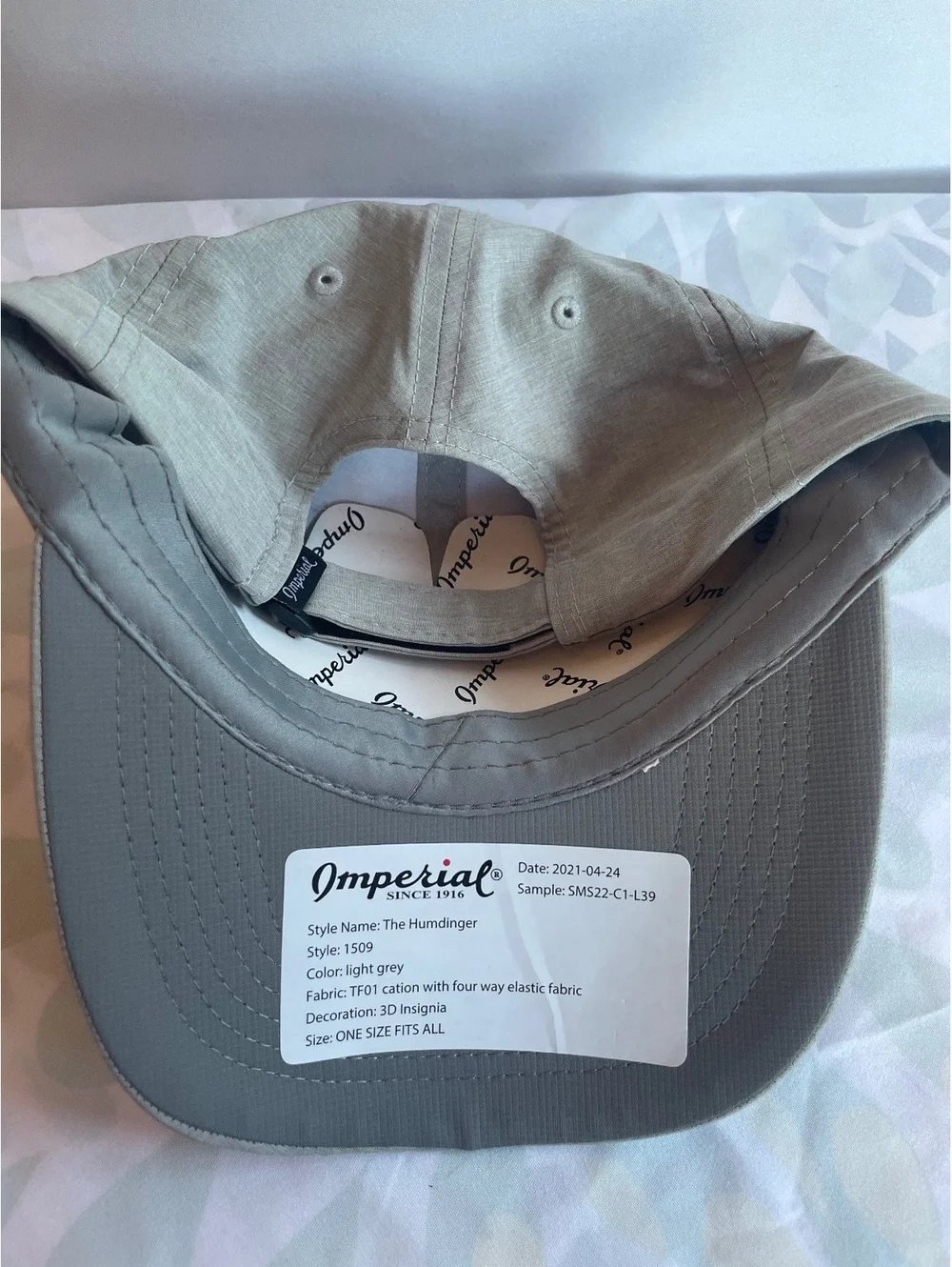 Imperial Oak Park Country Club 1914 Illinois Golf Hat Gray Adjustable New